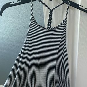 Black and white hollister tank